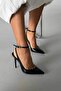 Gina Ankle Strap Black Patent Leather 10 cm Women's Stiletto, High Heels - 5