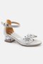 Girl's Heeled Shoes Transparent 5 cm Heeled Stone Evening Dress Silver Girl's Evening Dress Shoes - 4