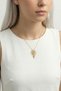 Pyramid Model Stainless Steel Gold Color Women's Necklace - 3