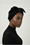 Velvet Bow-Lined Black Ready-Made Turban Hijab Bonnet Suitable for Medical Use - 6