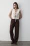 Women's Tie-Up Linen Vest Natural - 2