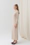 Women's Basic Long Sleeve Knitwear Maxi Dress-12591Elb - Beige - 3