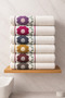 Punch Embroidery Velvet Hand Towel 50X90