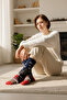 Unisex Christmas Socks Colorful Patterned Gift New Year Men Women Long Socks Single - 2