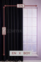 Blackout Blackout Light-Proof Satin Sunshade Background Curtain with Extra Foam Without Pleats - Black - 5