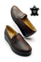 Women's Tan Genuine Leather Inside Leather Comfort Full Orthopedic Mother Shoes - 4