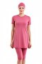 Women's Short Sleeve Closed Hijab Swimsuit (Built-In Chest Pad Available Inside) - 2
