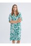 Peak New Season Cropped Collar Patterned Women's Dress - 2