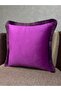 Imported Silk Velvet Purple Color Tuffed Cushion Cover 43X43Cm - 5