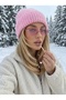 Unisex New Season Premium Soft Corded Fabric Beanie Pink