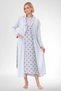 Women's Plus Size Floral Print Long Sleeve Dressing Gown Nightgown 2-Piece Set 80% Cotton 20% Viscose - 2