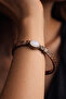Women's White Natural Stone Copper Bracelet with Stone Cuff Bracelet - 2