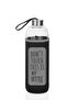 Black Healthy Glass Flask 1000 ml Water Bottle 1Lt Sports Flask - 3