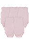 Pack of 5 Organic Zero Sleeve 0-36 Months Snap Fastener Bodysuits - Pink - 5