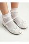 GIRL'S FLAT SHOES, BEYIK BOWED Patent Leather Flats