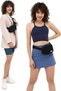 Unisex Black Color Waist and Shoulder Bag - 8