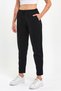 Women's Black-Grey-Navy Blue-Anthracite Regular Fit Straight Leg Elastic Waist Lace-up 4-Piece Sweatpants - 6