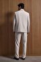 Men's Oversize Comfortable Fit Double Breasted Suit Beige - 7