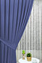 Indigo Blue P Pleated K Velvet Si F Drapery Curtain High Quality Single Wing - 2