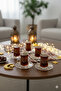 Ramadan Kareem Turkish set of 6 coffee cups, 6 tea cups and 6 saucers, gold color - 8