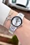 Metallic Color Women's Wristwatch and Bracelet