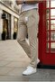 Men's High-Quality Beige Stretch Fabric Italian Cut Stylish and Comfortable Trousers Suitable for Any Occasion - 3