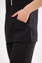 Kıev - Black Straight-Leg Modern And Stylish Double-Breasted Zipper-Closure Doctor And Nurse Uniform Scrubs - 7