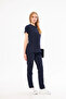 Kıev - Navy Blue Straight-Leg Modern And Stylish Double-Breasted Zipper-Closure Doctor And Nurse Uniform Scrubs - 2