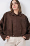 Women's Brown Oversized Suede Jacket 1055 - 4