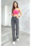 Nadia Stretch Relaxed-Fit Women's Smoked Gray Super High-Waisted Relaxed-Leg Denim Jeans - 3
