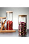 4-Piece Airtight Glass Spice Set with Bamboo Lids 6.5cm Diameter 8-10-12.5-15cm Height - 3