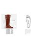 Large size women's flat boot 41-42-43-44 taba leather - 5