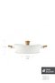 Swiss Crystal Creamy Wood Karnıyarık 0-Fat Nonstick Pan, 26 cm - 2