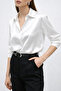 Women's Satin Draped Comfortable Fit Casual Shirt