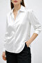 Women's Satin Draped Comfortable Fit Casual Shirt - 4