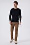 Jagger men's slim straight fit regular waist woven trousers - brown