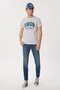 Derek Men's 100% Cotton O-Neck T-Shirt Snow Melange