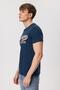 Hardy Men's 100% Cotton O-Neck T-Shirt Navy Blue - 3