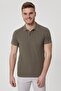 Miless men's polo collar t-shirt khaki - 2