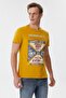 Kenway Men's 100% Cotton Crew Neck T-Shirt Mustard - 3