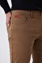 Jagger men's slim straight fit regular waist woven trousers - brown - 4
