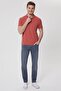 Miless Men's Polo Neck T-Shirt Dark Coral