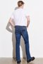 Straight Fit Straight Cut Straight Leg Regular Waist Men's Blue Texas Cotton Stretch Jean Denim Jeans Pants - 3