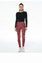 Women's Leopard Print Red Color Leggings (with Plus Size Option)