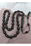 Ebony Wood Barley Cut System Natural Prayer Beads with Tassels - 3