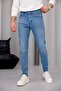 Men's Light Blue Denim Jean Trousers Slim Fit Lycra Laser Narrow Leg - 5