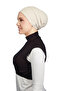 Zero Sleeve Turtleneck Full Neck Lycra Combed Cotton Women's Half Body - Dark Brown - 3