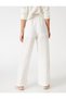 Elastic Waist Wide Leg Pants Linen Blend - 4