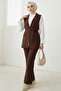 Niyar Vest Pants Double Set 1530 - Bitter Brown - 2
