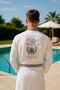 Printed Muslin Kimono Bathrobe – Unisex |   100% Cotton Soft 2-Layer Natural Fabric - Ztmbb10 - 3